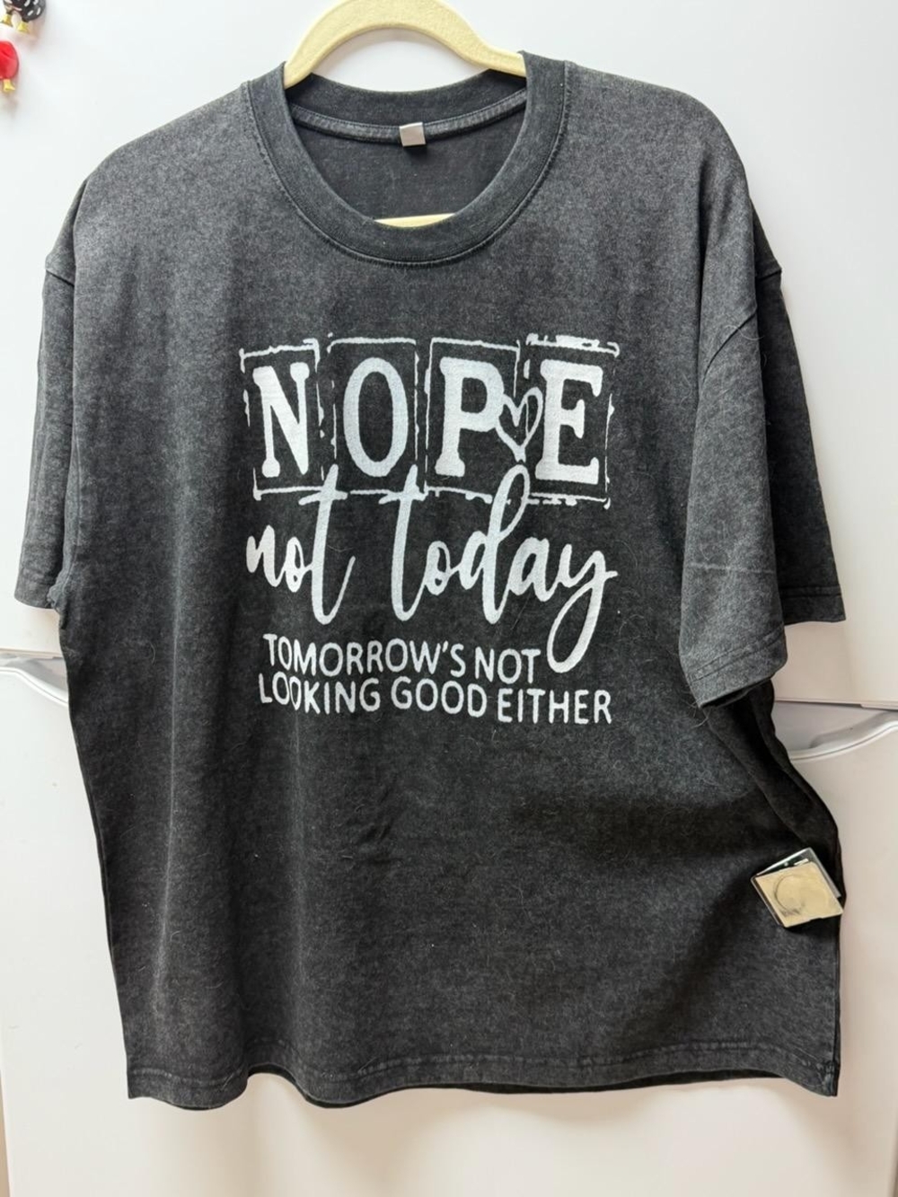 Nope Not Today Graphic Tee - Black